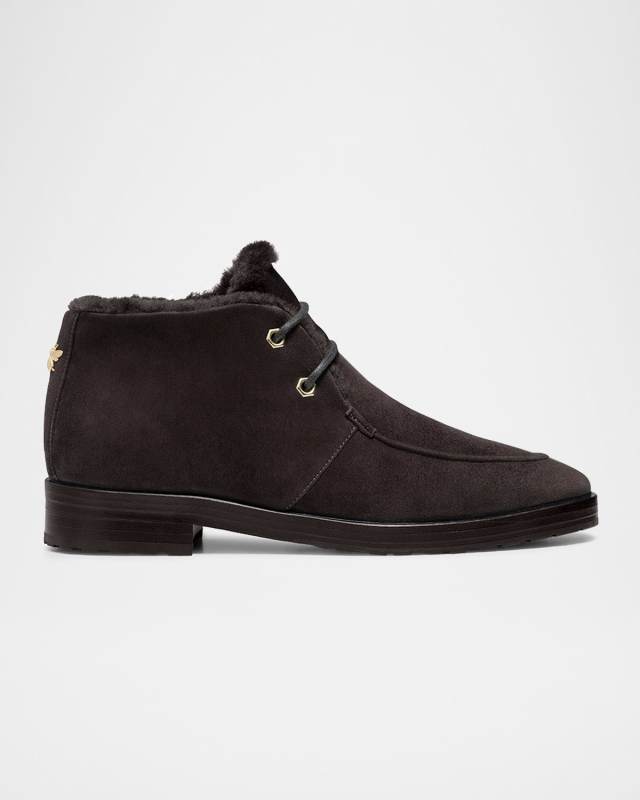 Aspen Suede Shearling-Lined Winter Boots
